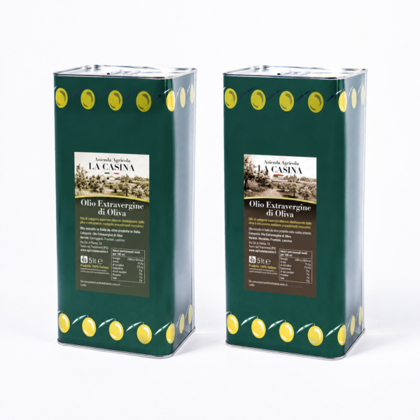 Scorta d'Autunno - Olio extravergine d'oliva - 2 Latte da 5 lt (Deciso + Delicato)